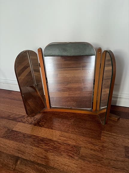 Vintage 3-delad bordsspegel
