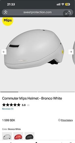 Sweet Protection Commuter Mips cykelhjälm S/M vit
