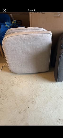 Sittdynor till soffa/fåtölj i grått