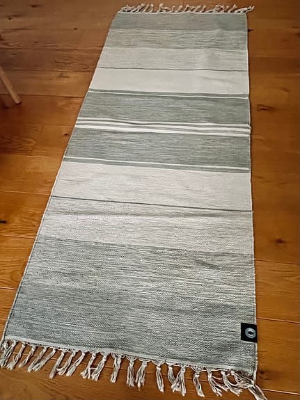 Gångmatta grå/vit/greige