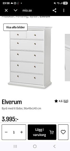 Elverum byrå från Mio mycket fint skick