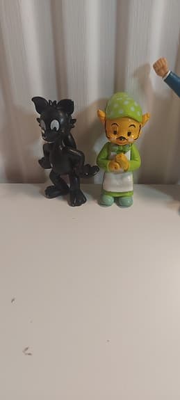 Bamse & Pippi små figurer – 4 st retro (