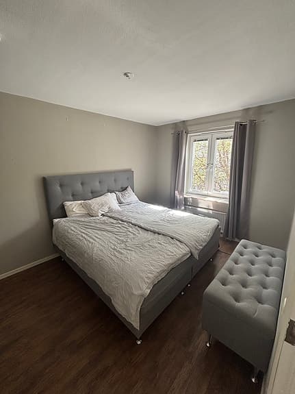 Mio kontinentalsäng 180x200 grå med huvudgavel