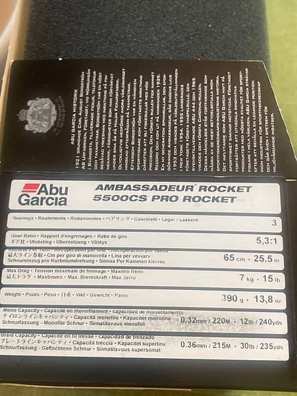 Abu Garcia Ambassadeur Rocket 5500CS Pro Rocket fiskerulle röd
