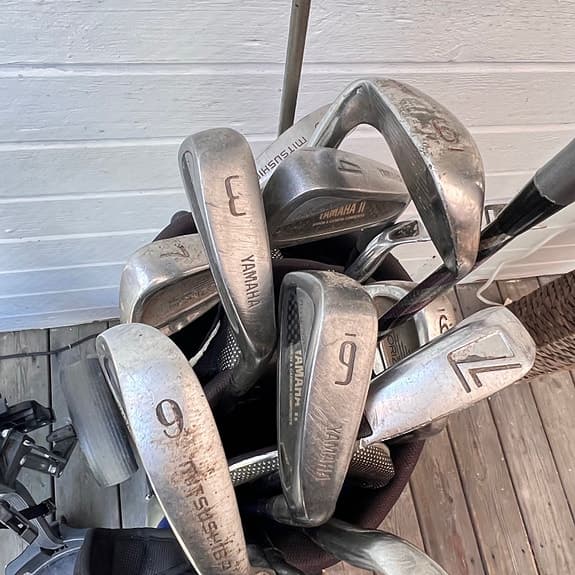 Golfset med bag och vagn