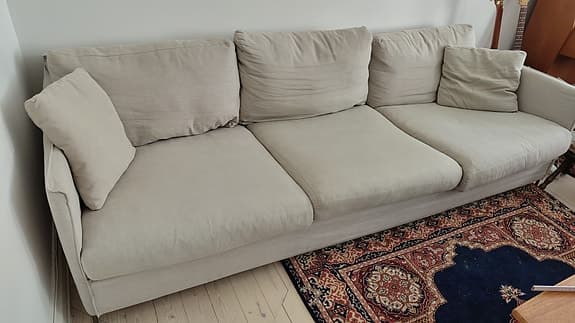 Furninova Petito 4-sits soffa, beige/sand, avtagbar klädsel (nypris 22000 kr)