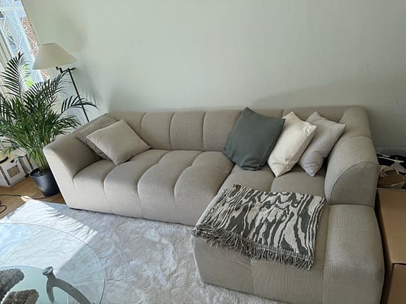 Jysk hörnsoffa beige