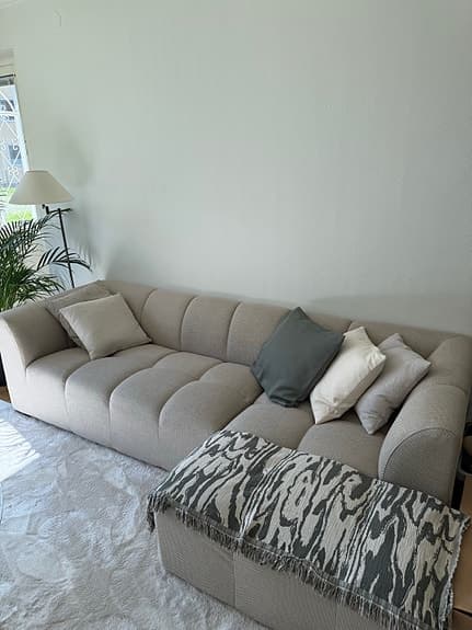 Jysk hörnsoffa beige