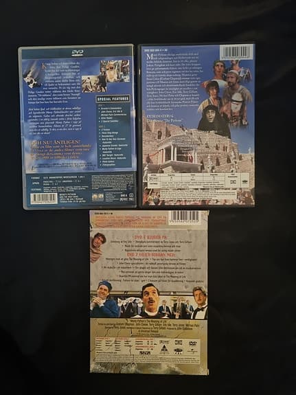 Monty Python samlarpaket – Holy Grail, Brian & Meaning of Life