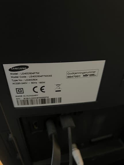 Samsung LE40C540 TV 40 tum svart