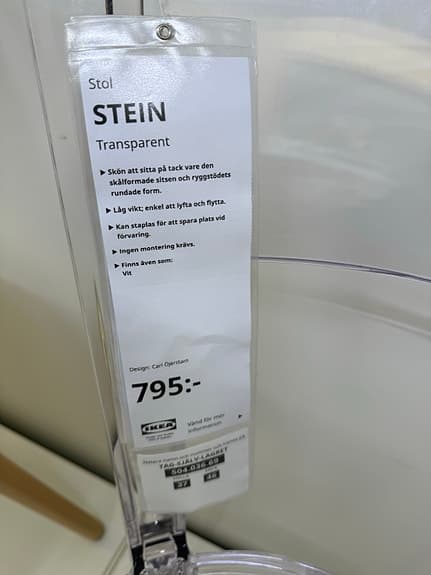 Stol STEIN Transparent X 4 st
