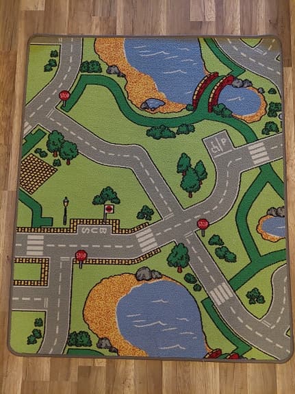 Lekmattor med bilbanor för barn