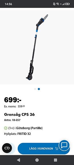 Grensåg CPS 36 med teleskopskaft