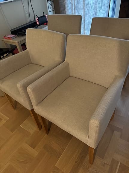 4 st Mio Matbordsstol beige/wood