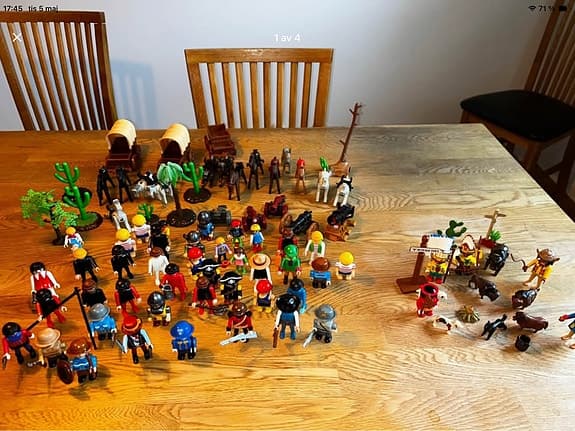 Playmobil figurer och tillbehör blandat set