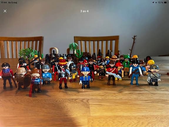 Playmobil figurer och tillbehör blandat set
