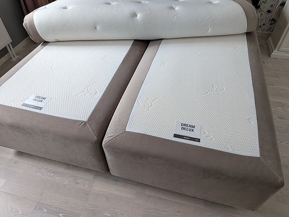 Mio Dream Delux dubbelsäng (2x80) medium, med bäddmadrass