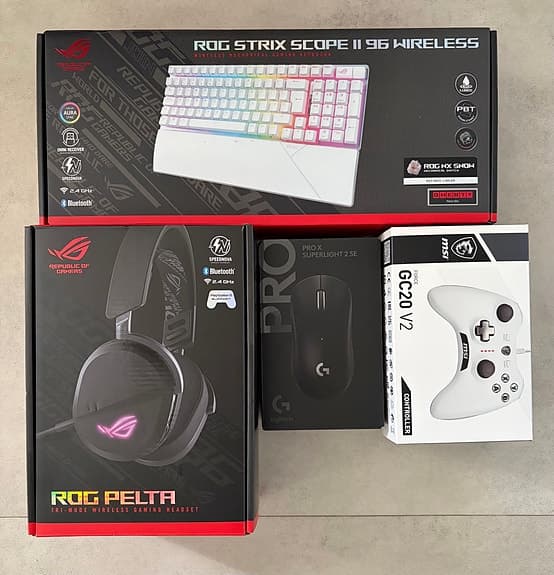 Gamingpaket – tangentbord, headset, mus + gratis kontroller