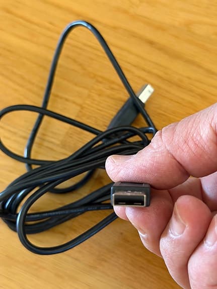 Apple USB-kabel svart