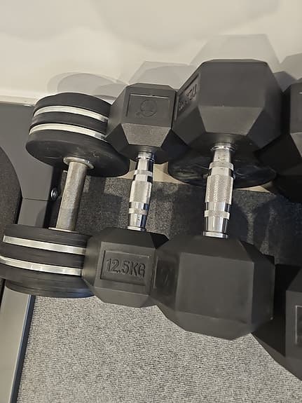 Hantlar / hantelset 12,5–32,5 kg svart