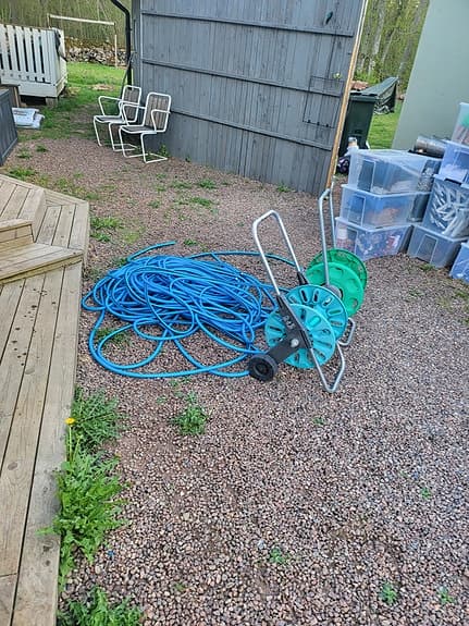 Trädgårdsslang 25m*3st med 2 st slangvagnar
