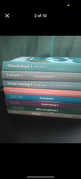 Läroböcker vård och omsorg – Omvårdnad 1, Psykiatri 1, Social omsorg m.m.
