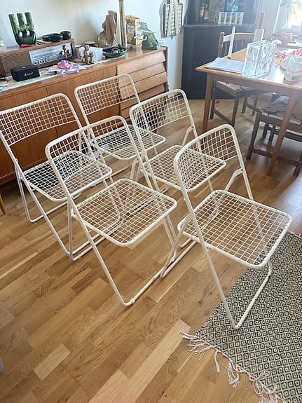 Niels Gammelgard ”Tednet” fällbara stolar IKEA 5st
