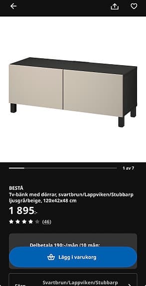 Tv Bänk Svartbrun