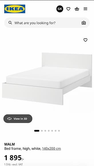 Dubbelsäng 140x200 med madrass – IKEA