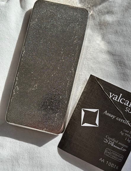 Valcambi Suisse 1 kg silver 999,0 tacka