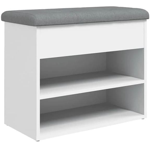 Smal skobänk vit 62x32x50 cm - VidaXL