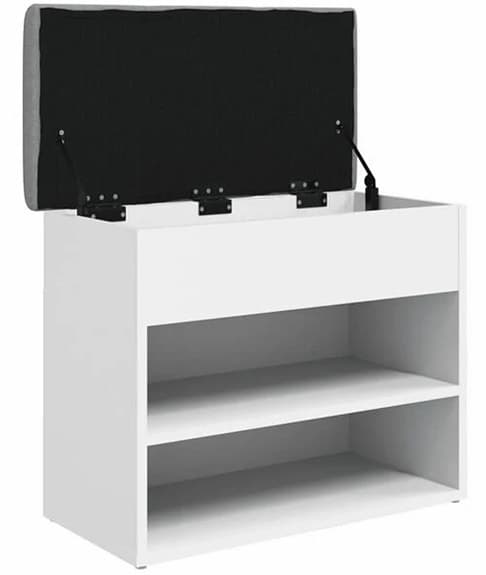 Smal skobänk vit 62x32x50 cm - VidaXL