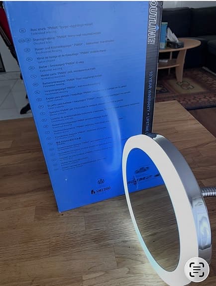 Smedbo LED sminkspegel väggmonterad krom