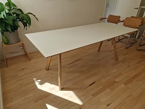 CPH 30 2.0 Bord 90x200 cm, Vattenbaserad Lackad Ek / Off-white Linoleum