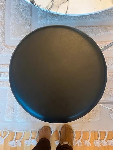 2 designpallar "Pastillo" Karl Andersson & Söner krom / läder