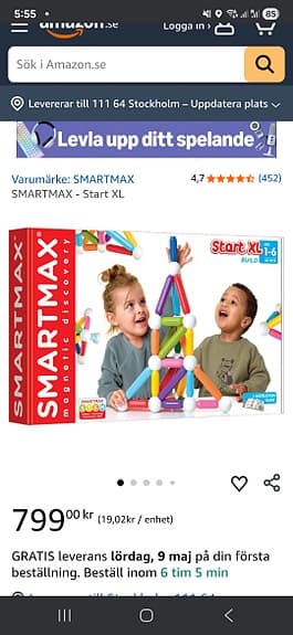 SmartMax Start XL  42 pcs magnetiskt byggset