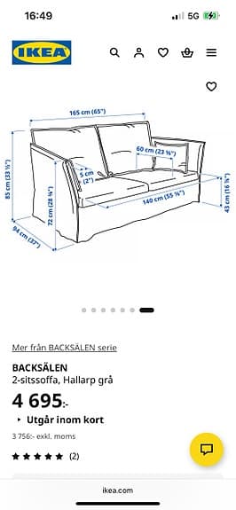 2-sits soffa