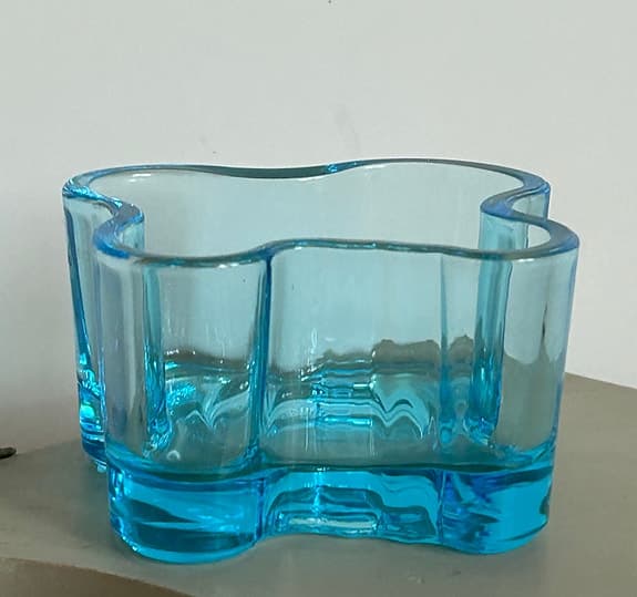 Iittala Aalto skål blå glas