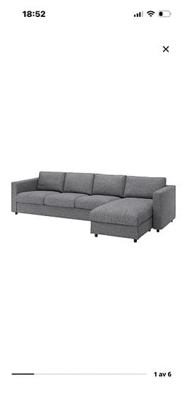 Soffa Vimle 4 sits med schäslong