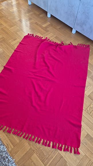 Pläd röd fleece