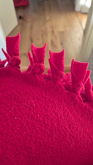 Pläd röd fleece