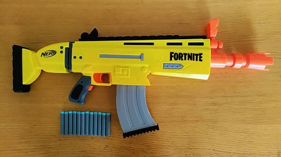 Nerf-samling: Fortnite, Delta Trooper & X-Shot inkl. 80 pilar