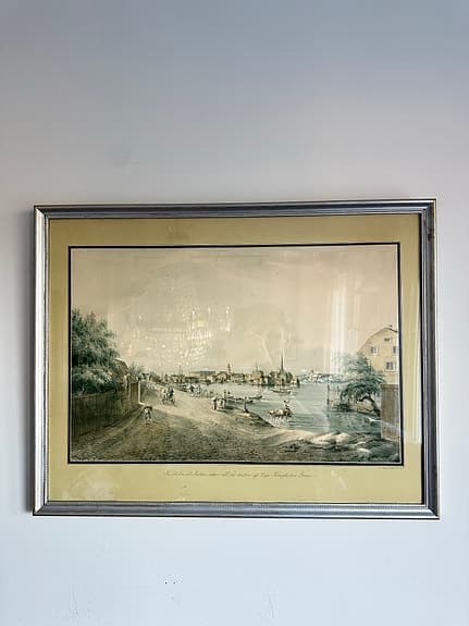Vintage Tavla av Stockholm Johan Fredrik Martin Tryck
