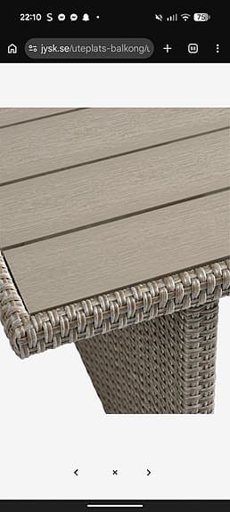 Hörngrupp utemöbler med bord i konstrotting beige