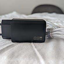 Snabbladdare GaN 65 w(USB-C) + 1m USB-C till C kabel | Ny