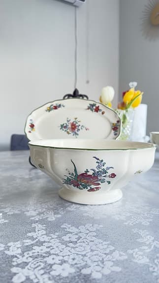 Villeroy & Boch skål porslin med blommönster