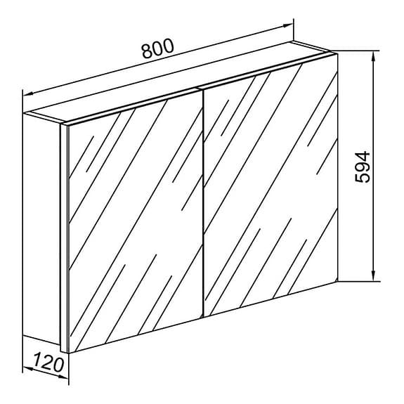 SPEGELSKÅP VCM VCB 1 80CM VIT