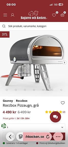 Gozney Roccbox pizzaugn grå