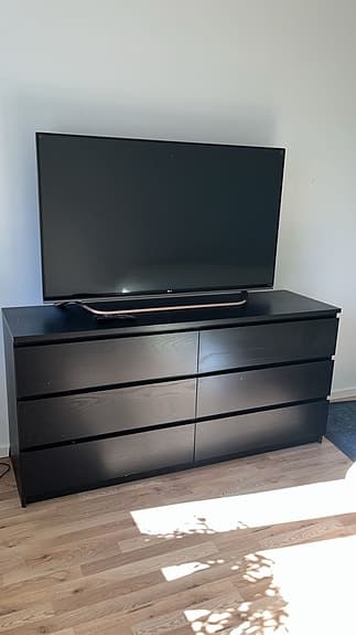 KULLEN svart byrå