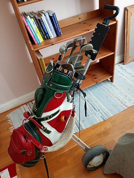 Vintage Golf-set med vagn